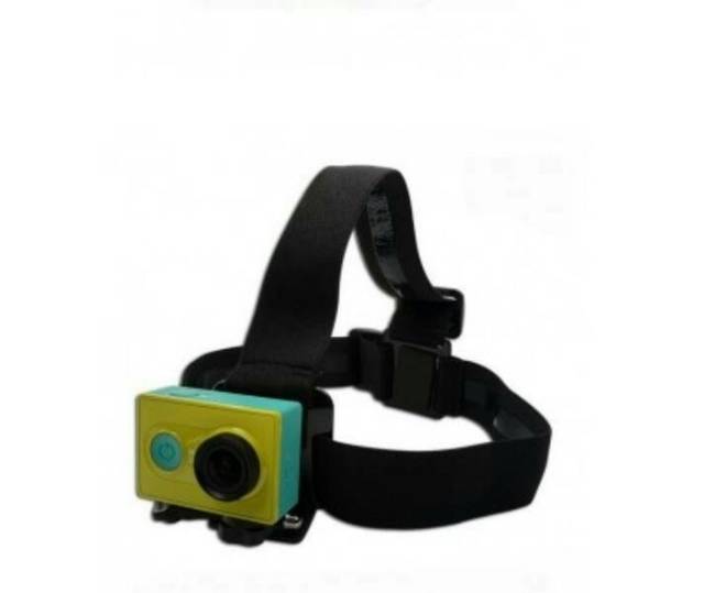 Elastic Adjustable Head Strap with Simple Anti-Slide Glue For Action Camera - Black