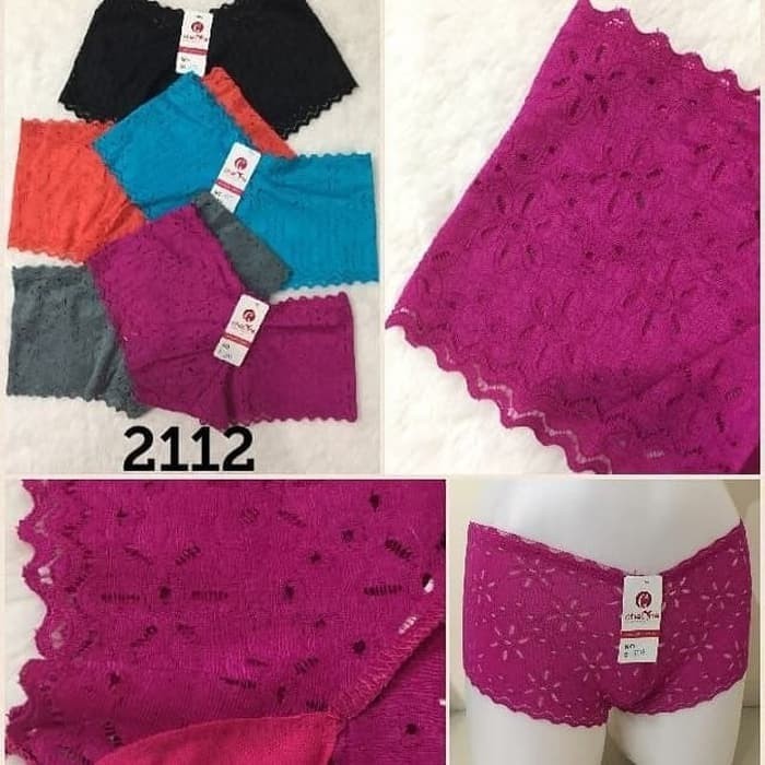 CD boxer wanita Renda 2112 / Celana Dalam Boxer Import Renda Supersoft By Belbra