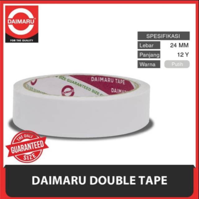 

DAIMARU Double Tape 24 mm x 12 y atau Double Tape 1 inch x 12 y