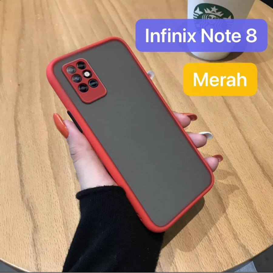 INFINIX NOTE 8 CASE SOFT DOFF PROTECT CAMERA HARDCASE MATTE TRANPARAN