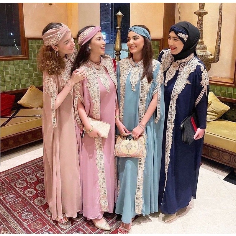 [COD]-[PROMO]-KAFTAN GAMIS MEHERA-FREE TURBAN-KAFTAN LEBARAN