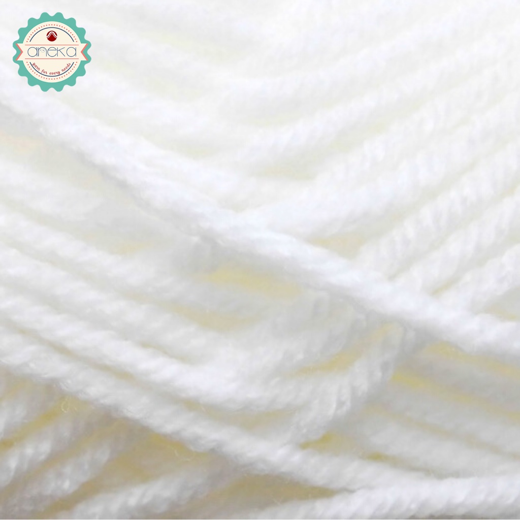 Benang Rajut Karpet Dahlia / Carpet Yarn - 1801 (Putih)