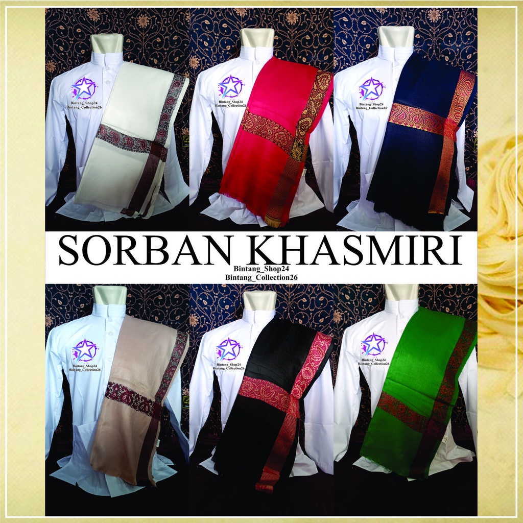 Sorban Kashmiri Panjang / Sorban Arifat / Sorban Kashmir / Sorban Panjang / Slendang Kashmir