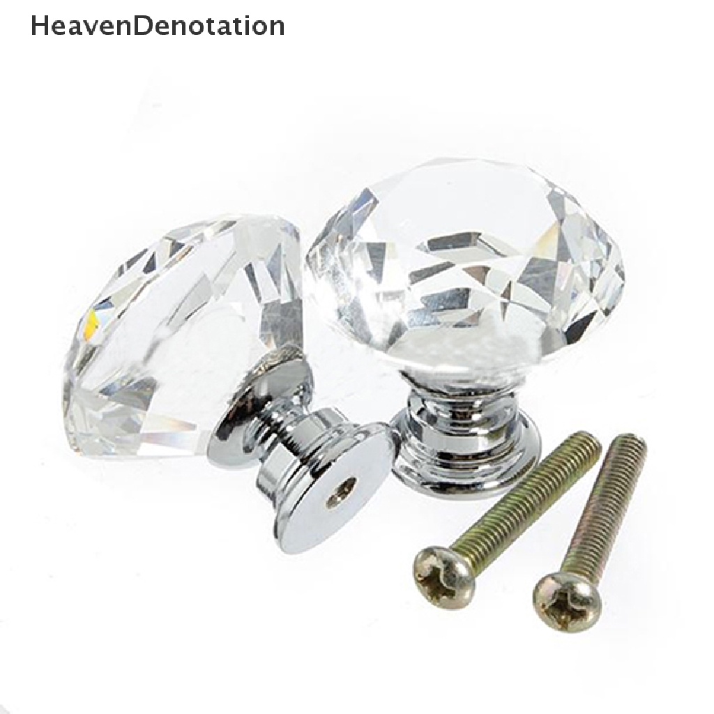 (Heavendenotation) 10pcs Kenop / Gagang Pintu / Laci / Lemari Kaca Kristal Berlian 30mm