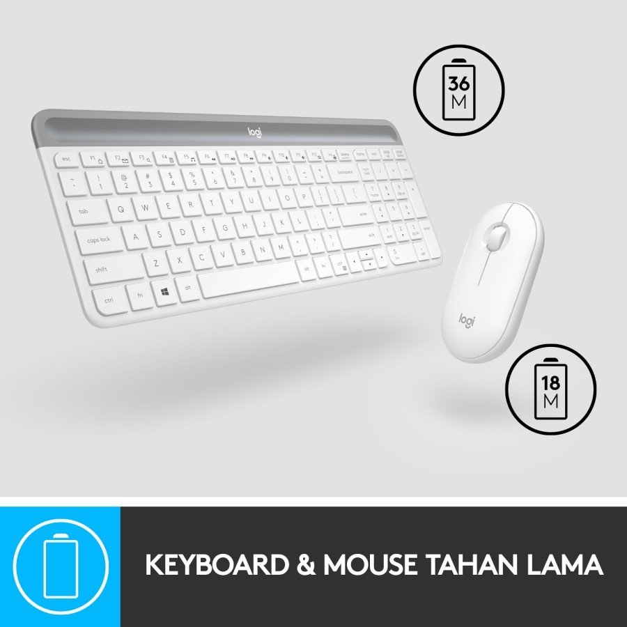 Logitech MK470 Combo Keyboard dan Mouse Wireless Slim