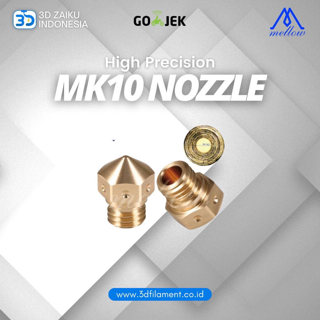 Original Mellow High Precision MK10 Nozzle Brass For M7 Thread