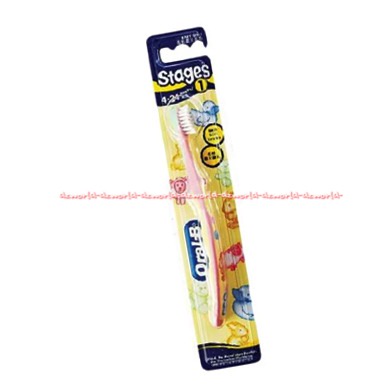 Oral-B Stages 1 Sikat Gigi Anak Usia 4bulan-2tahun Oral B Tahap 1 Toothbrush For Baby Tooth Brush Oralb Bayi