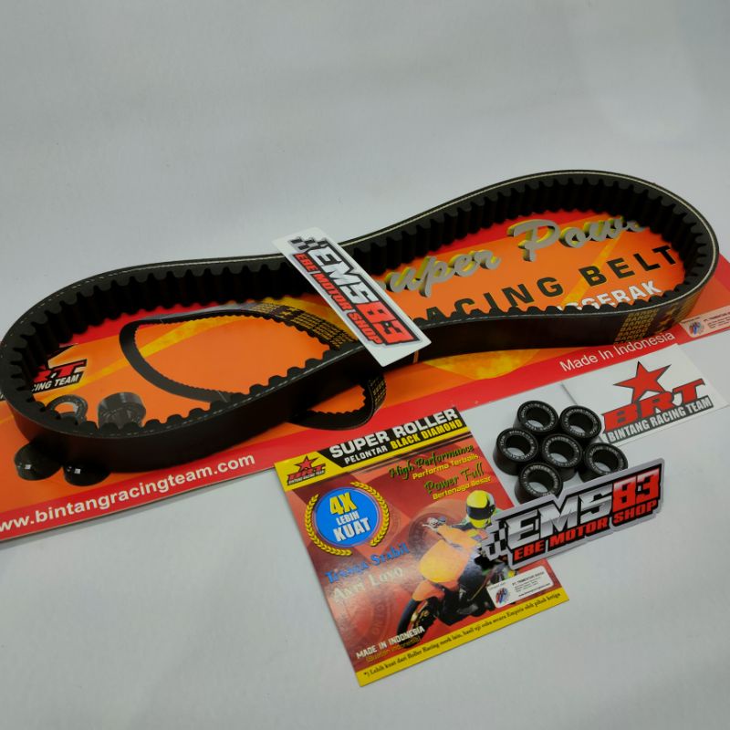 SUPER v BELT AND ROLLER 9 / 11 13 GRAM BRT NMAX OLD ALL NEW AEROX LEXI PAKETAN ATAU TERPISAH 2DP B65