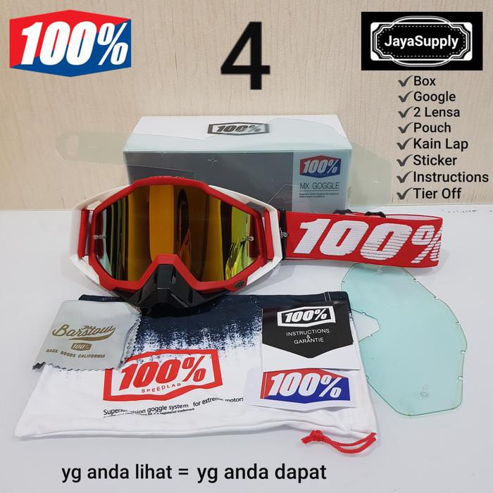 Kacamata Goggle Cross 100% Google MX Fox Adventure Trail Motor Gogle 4