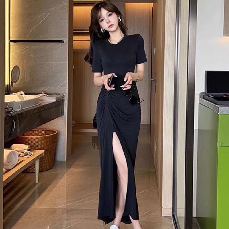 Korean Long dress / Gaun terusan panjang / Dress Bodycon Elegan DB1 (2688)-4