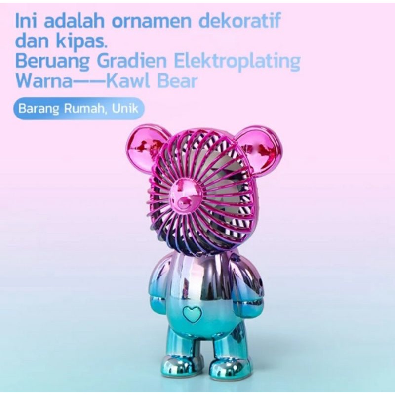 Kipas Angin BearBrick Kadanio Kipas Angin Portable Motif Beruang