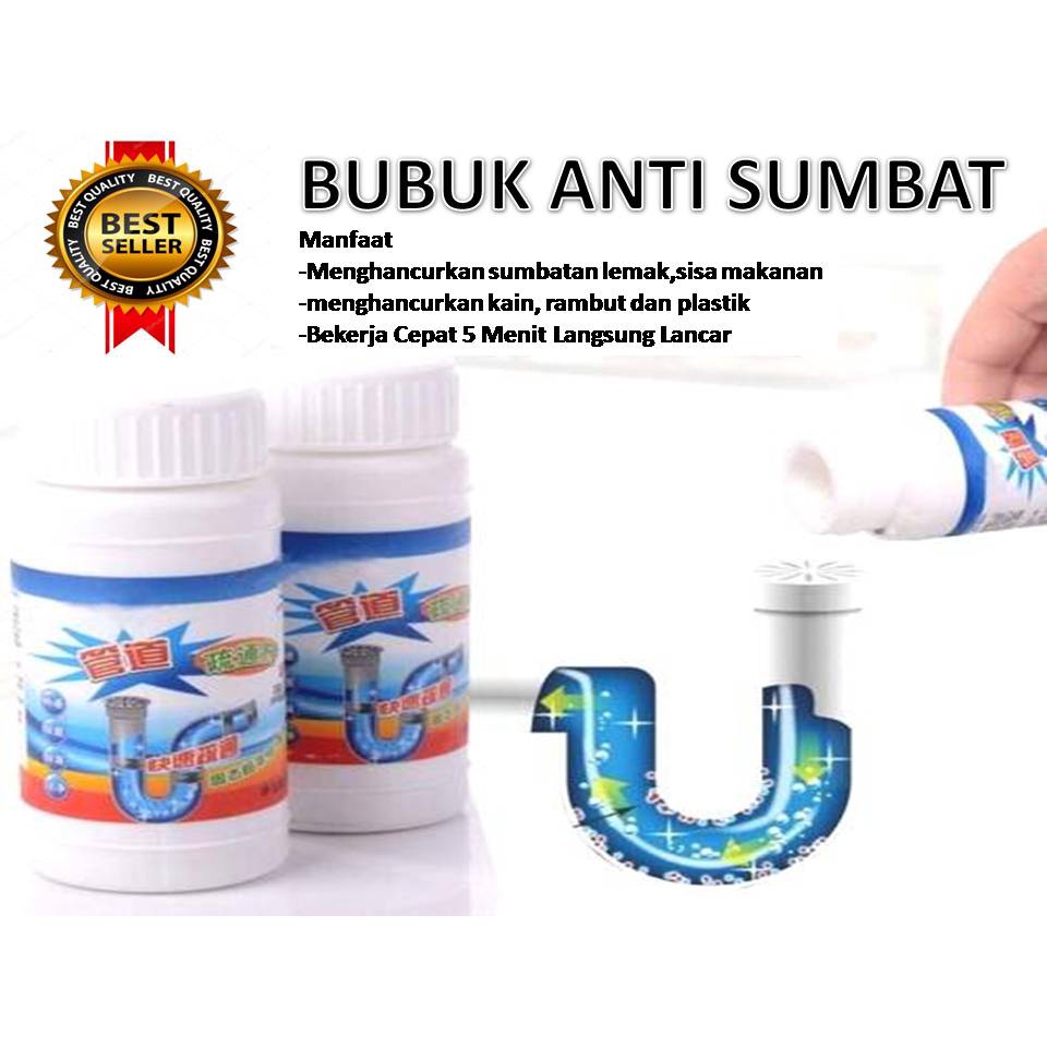 Anti Sumbat Terbaik Wild Tornado Penghancur Sumbatan Lemak Kain Dan Plastik Pipa WC Original