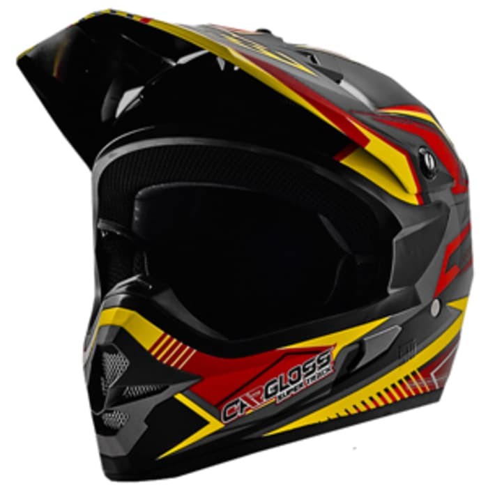 Good Product Helm Cross Cargloss MXC Supertrack Red Yellow Deep Black   Hitam