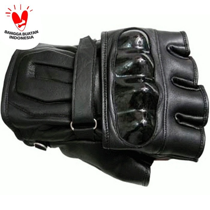 Sarung Tangan Motor Cevlar Batok Premium Setengah Jari Tangan/Sarung Tangan Kulit Touring Riding Rider Berkendara