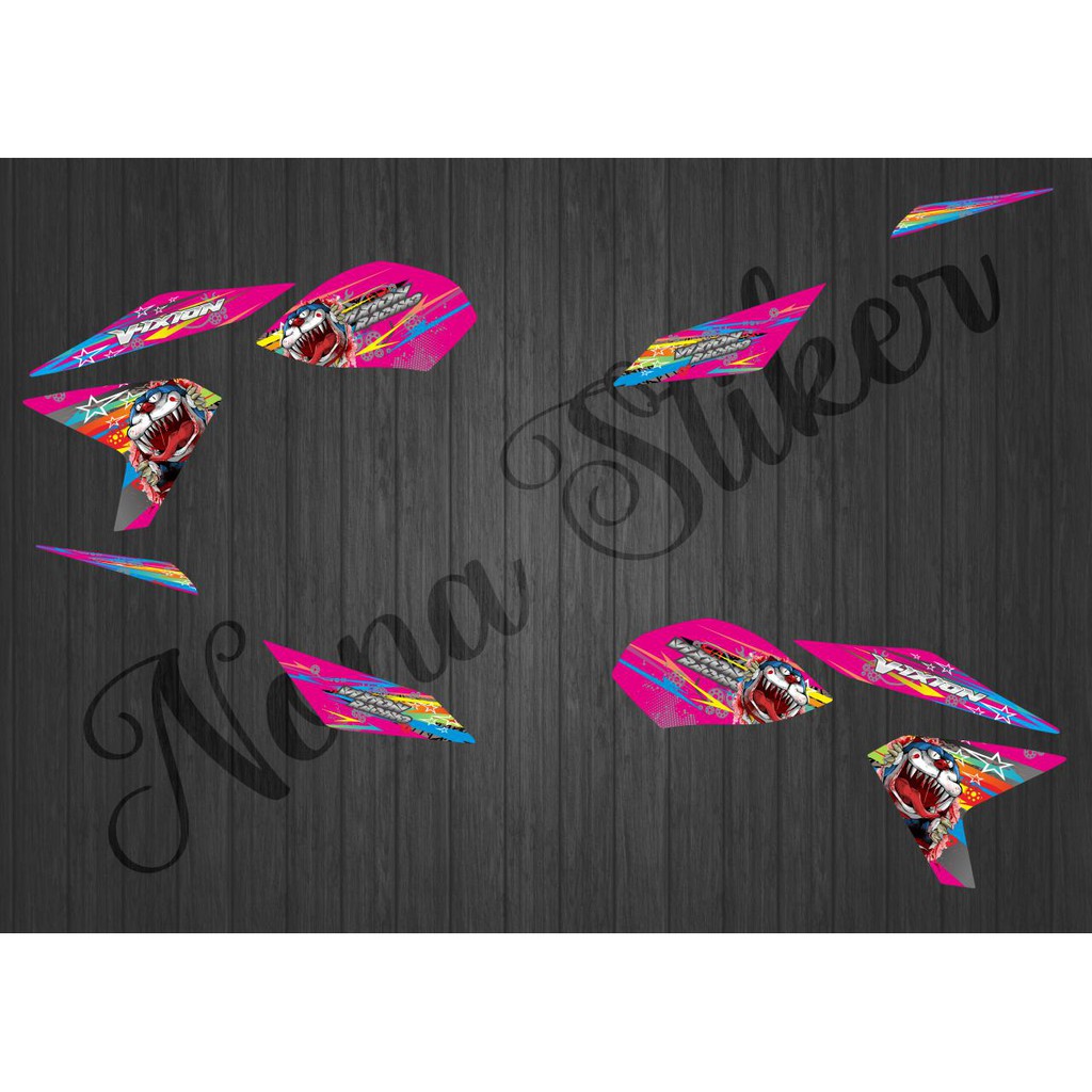 STIKER STRIPING DECAL NEW VIXION LIGHTNING NVL DORAEMON