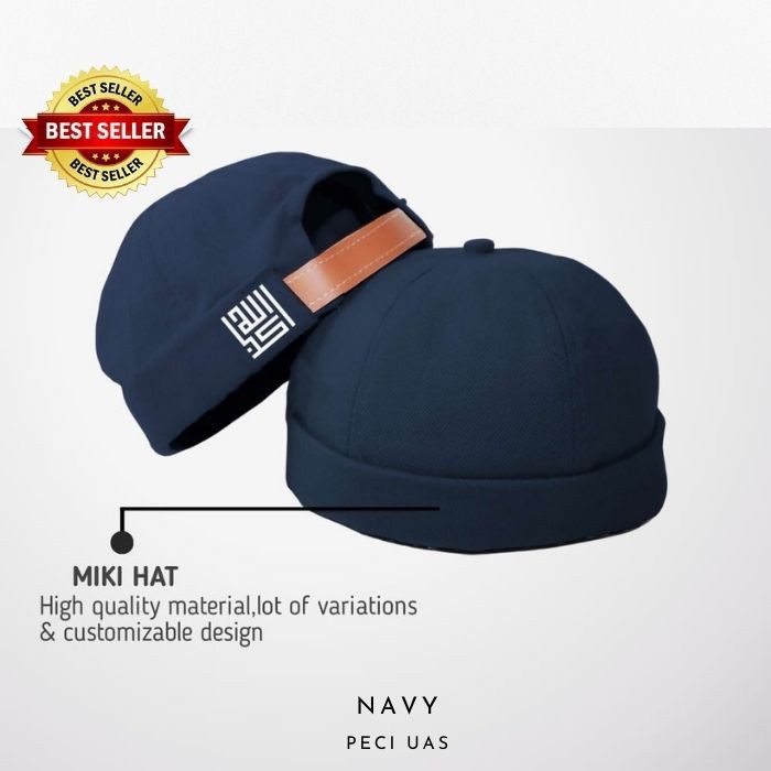 Topi Peci Miki Hat Uas - Topi Peci Model Trendy Stylish Muslim Bahan Rafel Daimaru Kualitas Premium