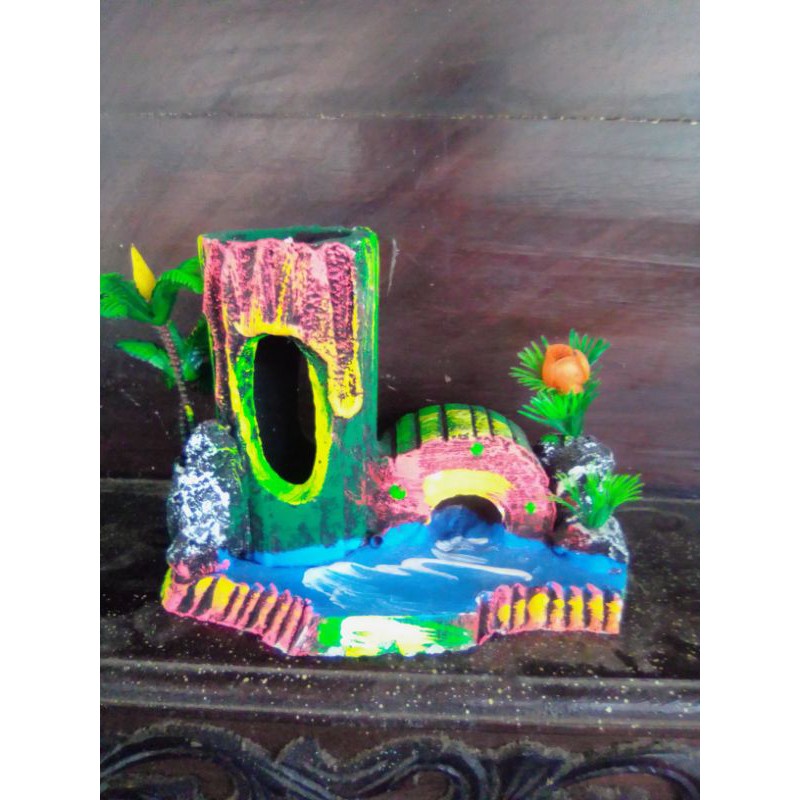 batu hiasan tebing aquascape miniatur aquarium