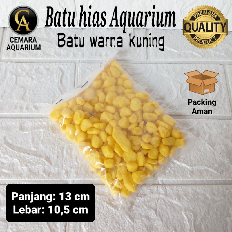 Batu hias aquarium/ batu warna kuning/ hiasan aquarium/ aquarium