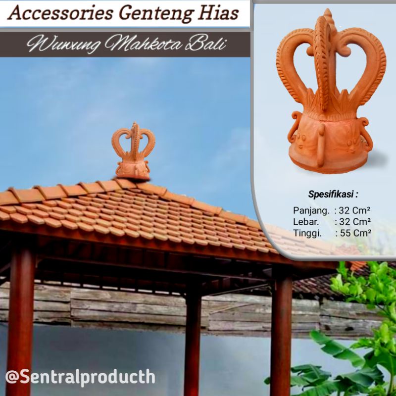 Genteng Hias Wuwung Mahkota Bali
