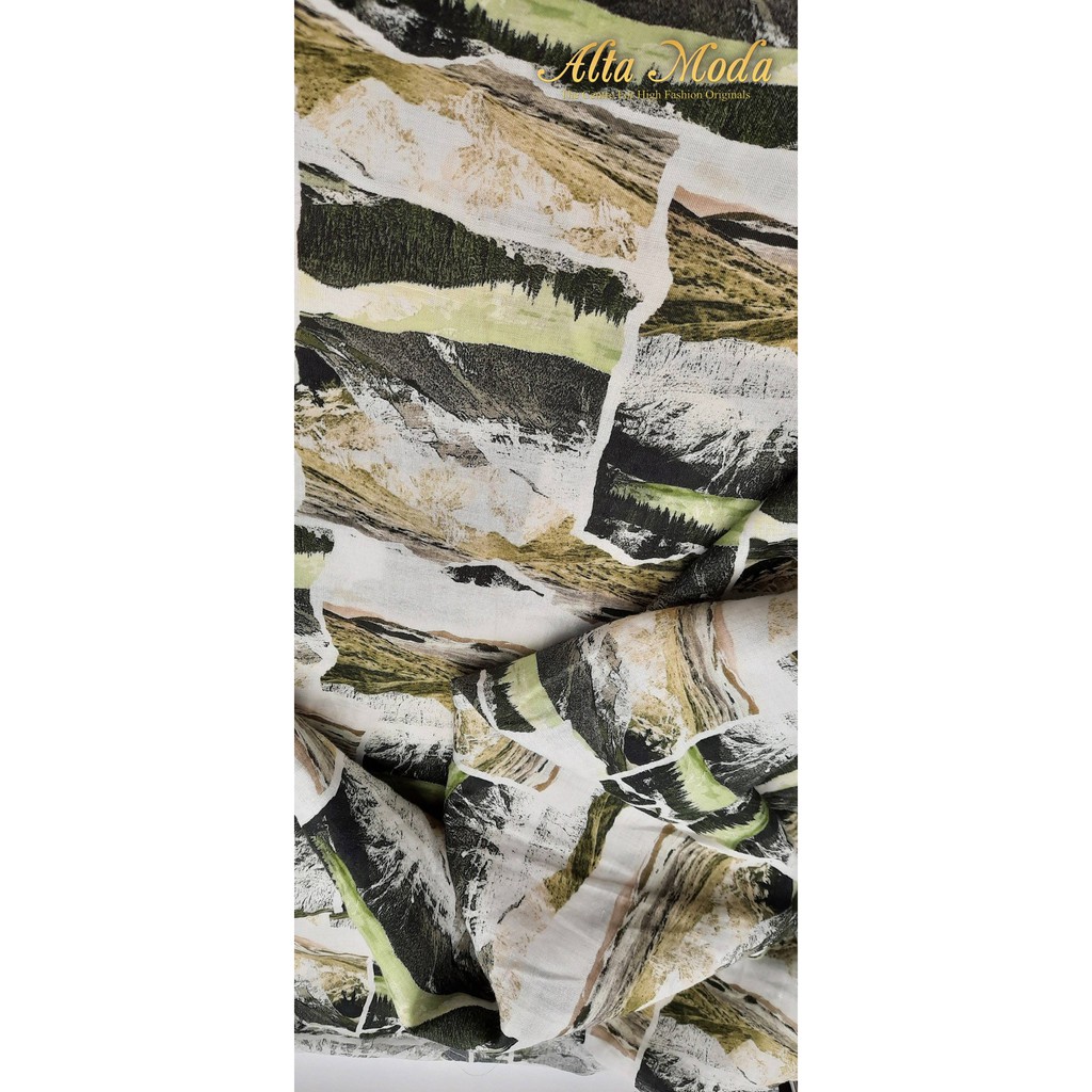 

Alta Moda Linen Motif Fancy Forest View Green Kain (1 M)