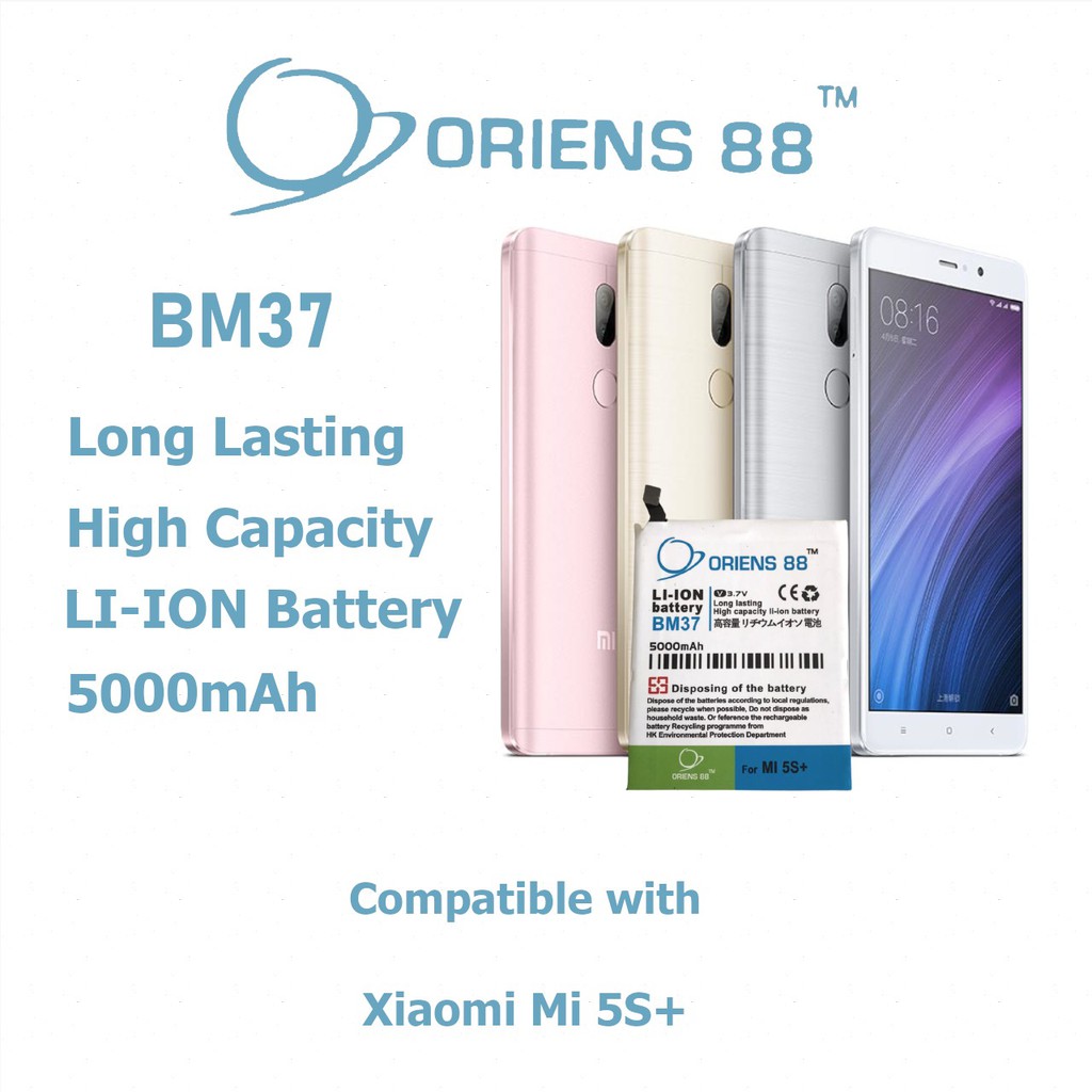 Baterai Batre Battery Double Power Xiaomi Redmi Mi 5s Plus BM37 OR88/ Oriens88