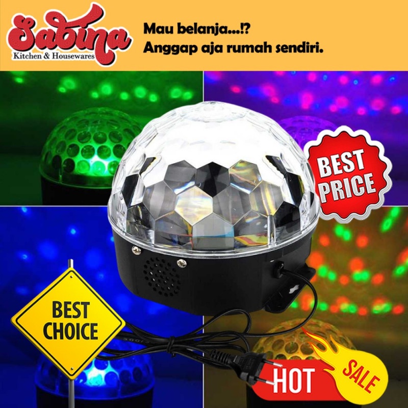 Lampu LED Proyektor Crystal Magic Disco Party Ball 20W