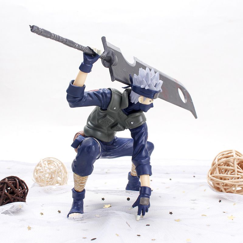 Mainan Action Figure Anime Naruto Hatake Kakashi Bahan PVC Ukuran 15cm Untuk Dekorasi Mobil