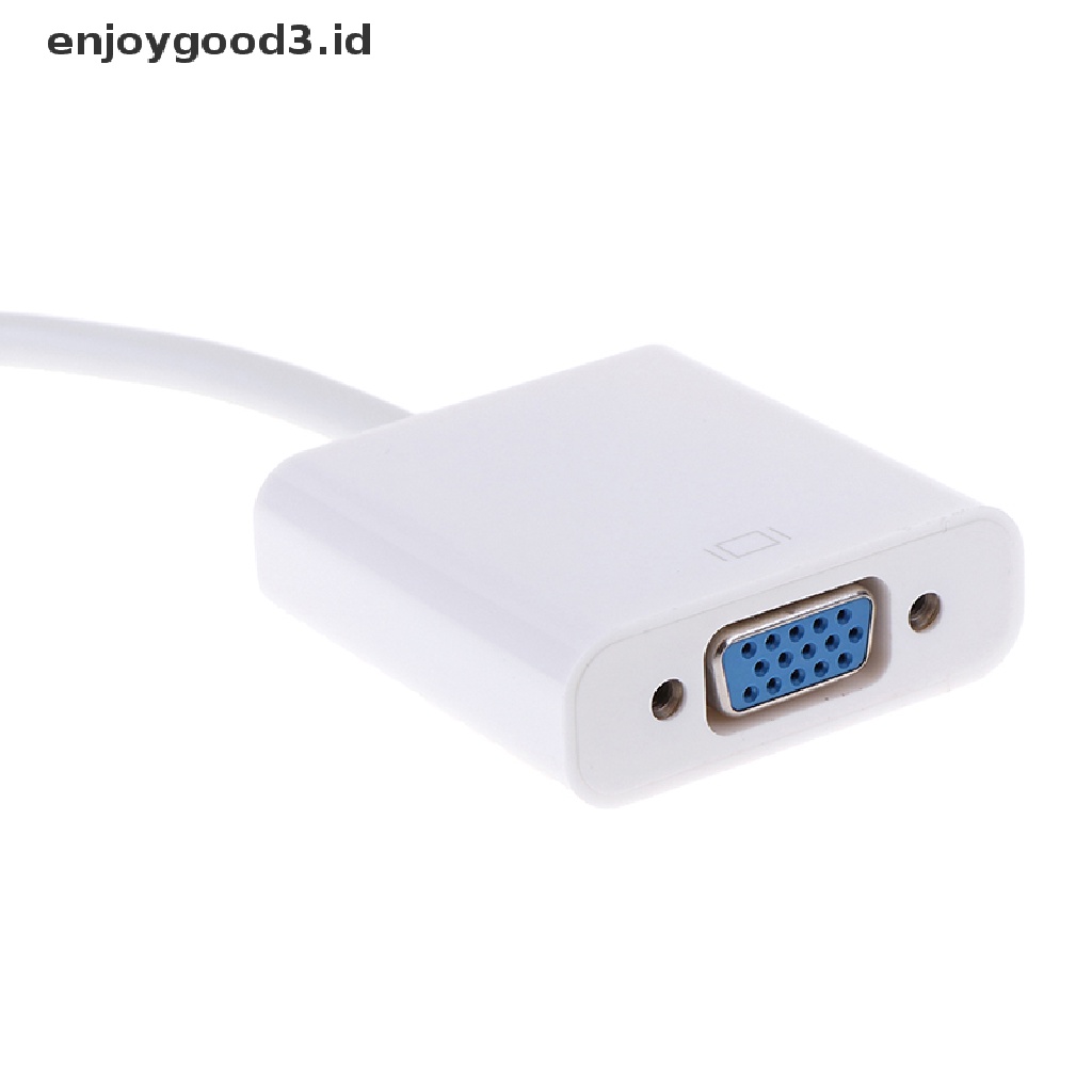 (Dd) 1pc Adapter Converter Hdmi Ke Vga Hd 1080p Warna Putih