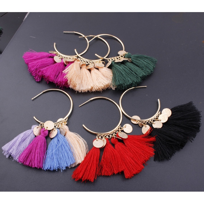 Rumbai anting-anting baru Eropa dan Amerika populer ornamen gaya etnik BANYUAN anting-anting fashion