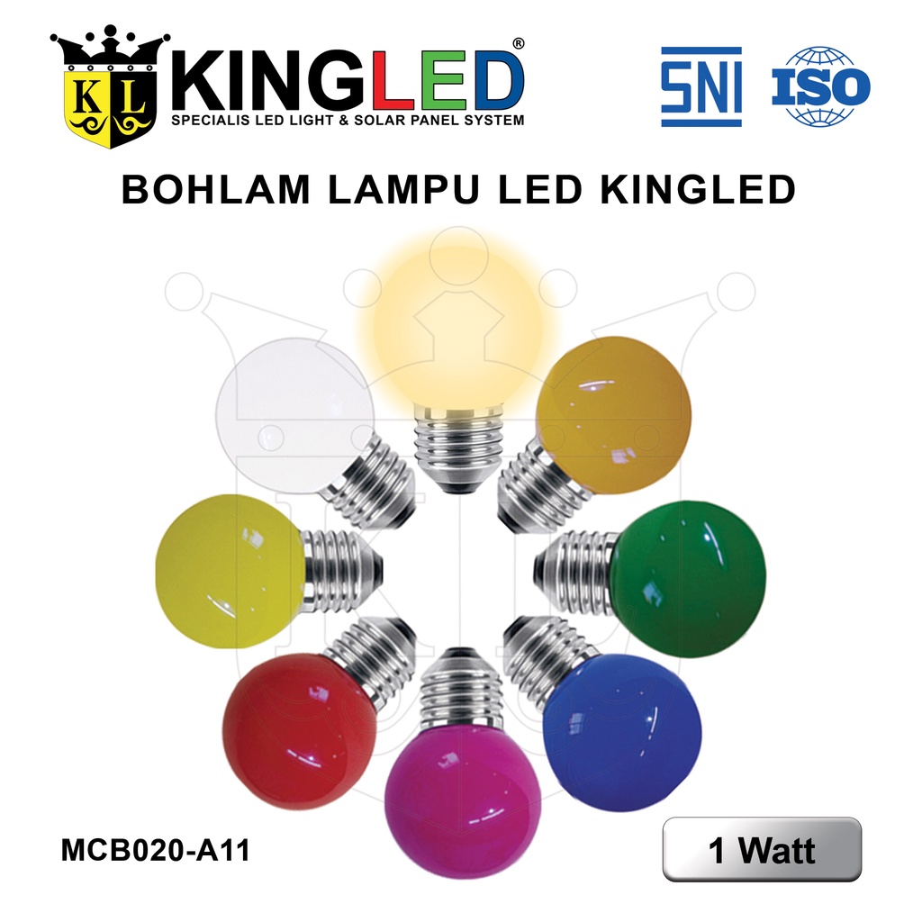 KINGLED Lampu Bola LED 1Watt / LED Bulb 1Watt