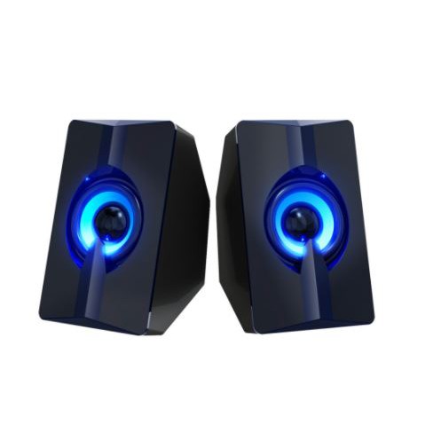 Speaker 2.0 gaming t-wolf wired audio 3.5mm usb stereo led light for pc laptop phone s5 - pengeras suara Twolf s-5