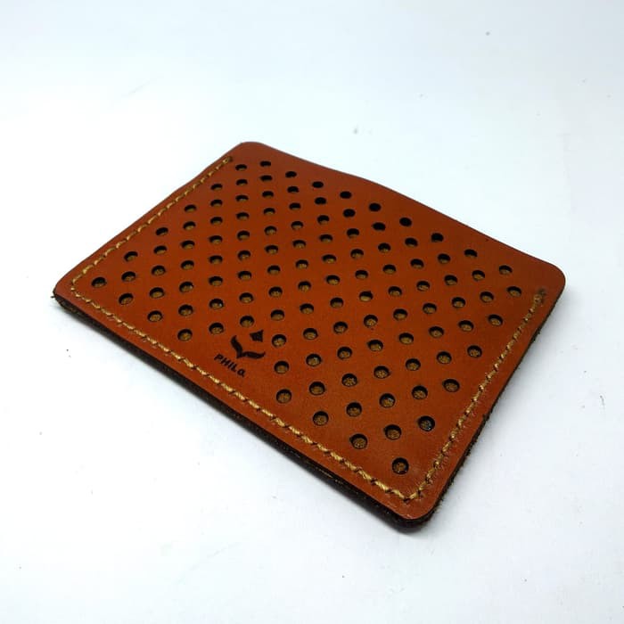 dompet kartu laser - card wallet - slim wallet warna tan PHWL304