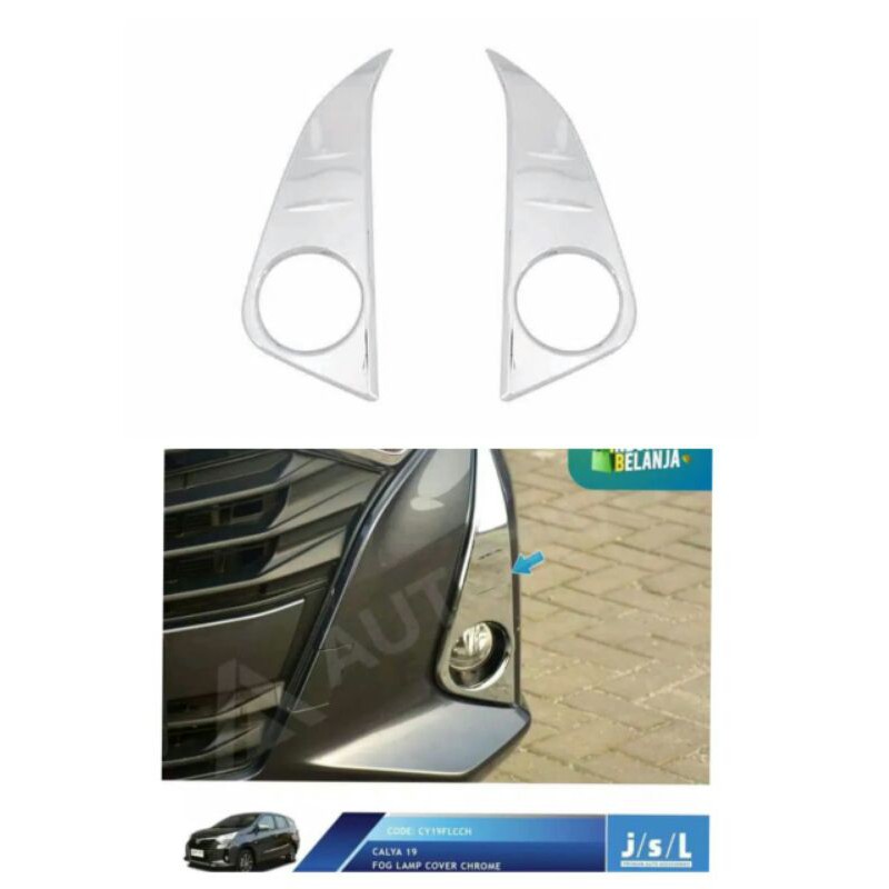 Cover Foglamp Calya 2019 Chrome JSL