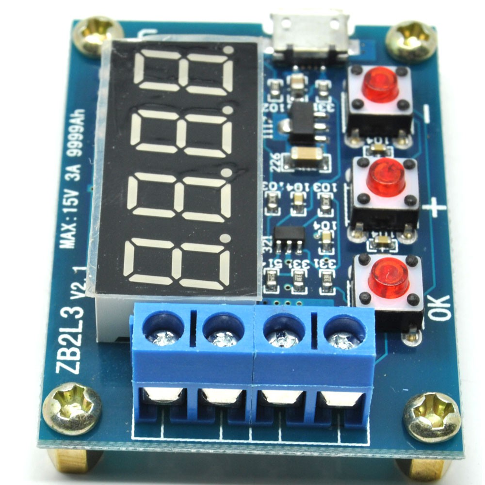 Zhiyu Battery Capacity Meter Discharge Tester 1.5v~12v for 18650 Li-ion