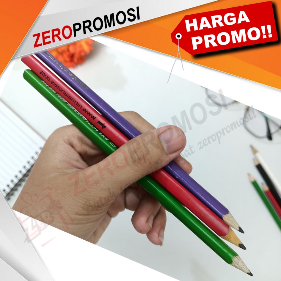 

Souvenir Pensil Kayu Segienam Panjang Custom Warna dan Logo