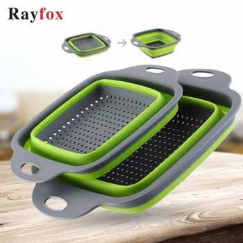 HomeStoreOutlet Rayfox Keranjang Saringan Lipat Drain Basket Collapsible Green DP0155 Grab Medan