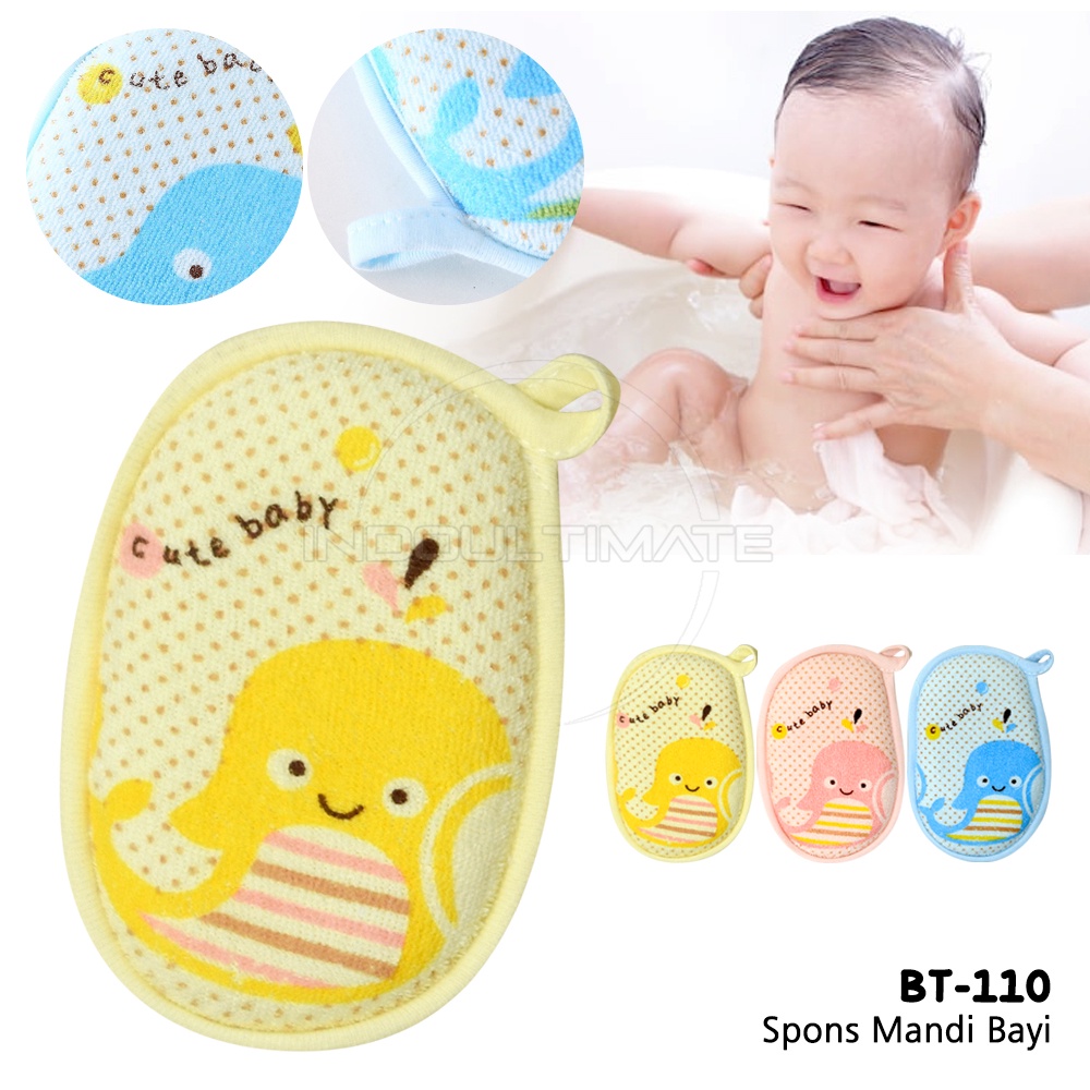 Wash Lap Mandi Bayi Sponge Busa Shower Puff Waslap Mandi Bayi Spons Lap Mandi BT-110