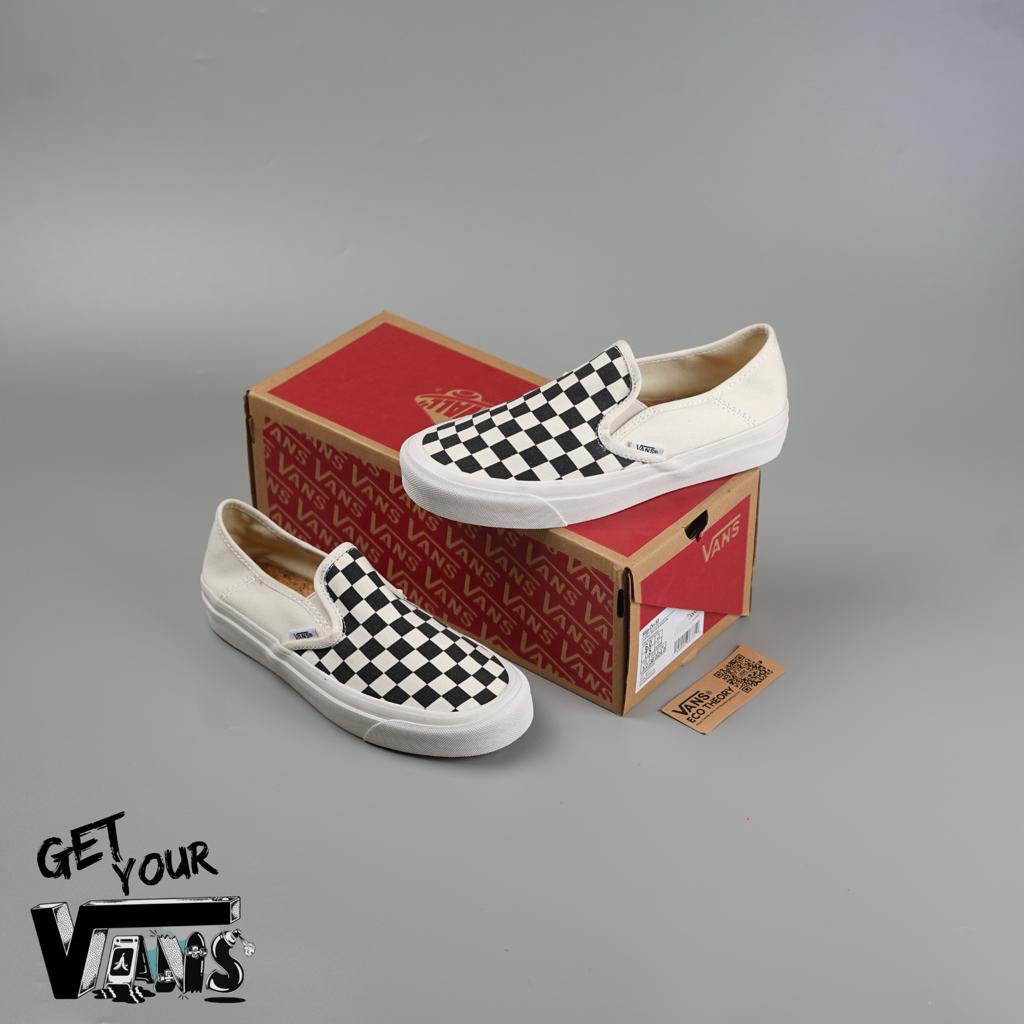 Vans Slip On Original | Original Vans ECO Theory Slip On SF Checkerboard Black White | Vans Slip On Original