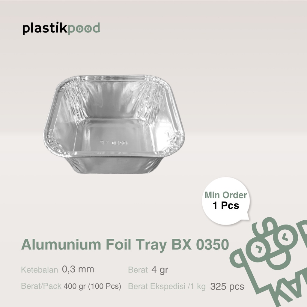 Alumunium Foil Tray BX 0350 Kotak Mini Macaroni Schotel Lasagna
