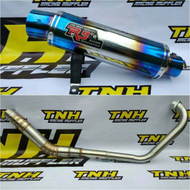 Knalpot Racing R9 Mugelo Fullsystem Untuk Motor CB150 CBR150 R15 VIXION DLL