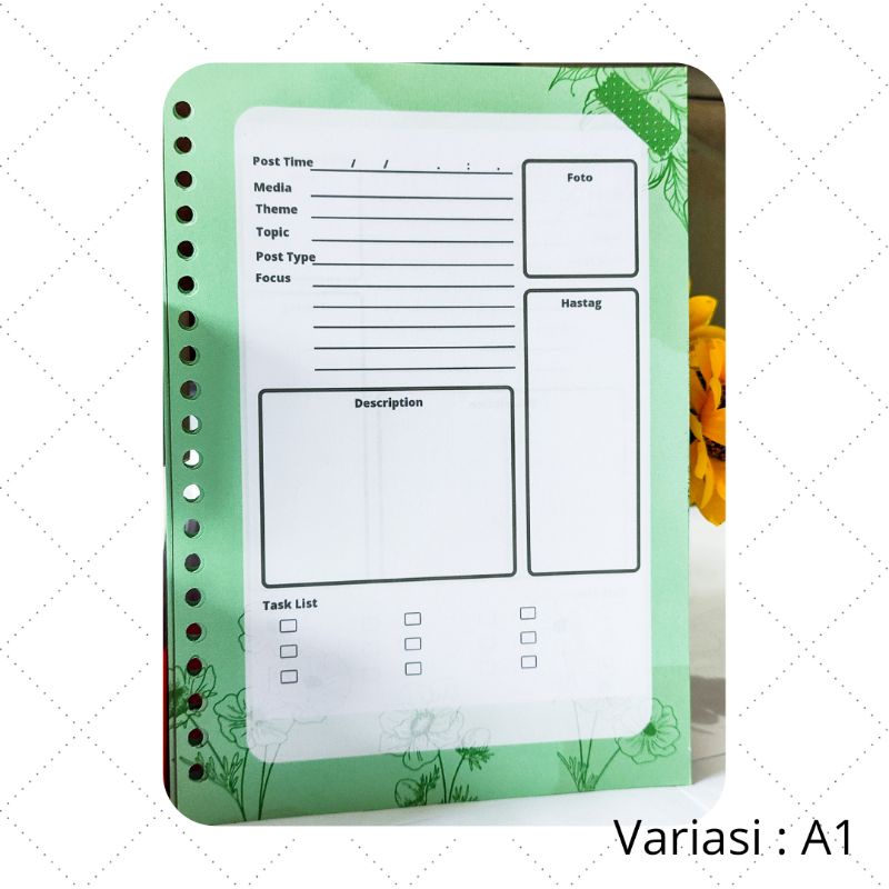 

A5 Post Planner isi binder refill loose leaf Aesthetic viral tiktok