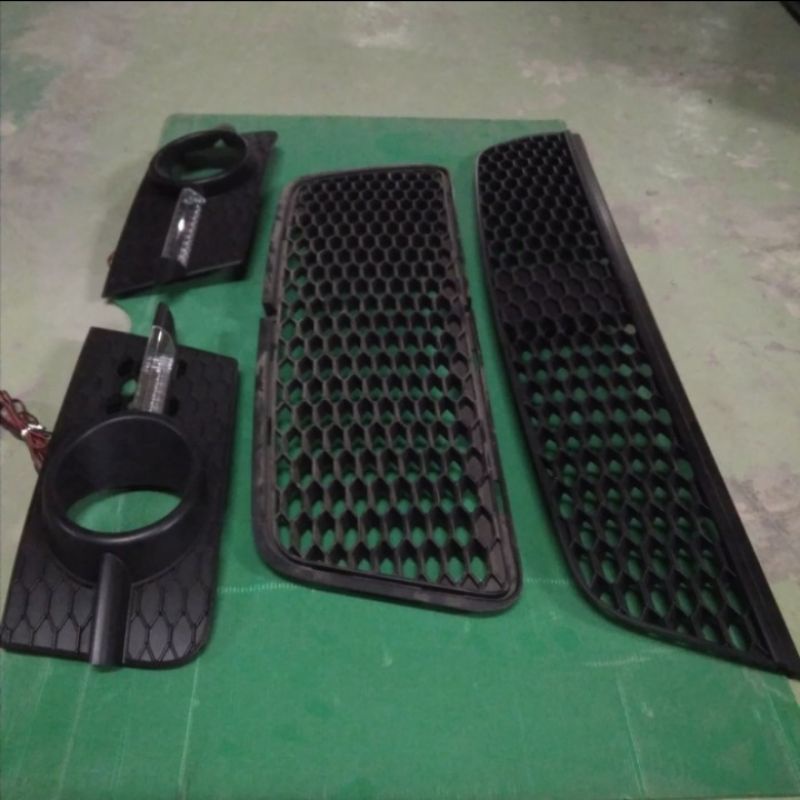 grill set Swift gt2 plus lampu cover foglamp dan lampu drl