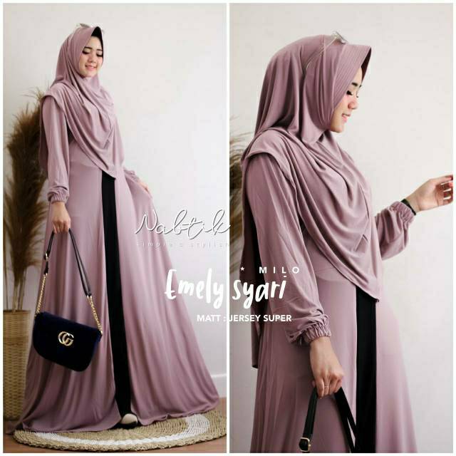 Gamis Syari Terbaru by nabtik/ emely syari nabtik/gamis syari/gamis solo/gamis original