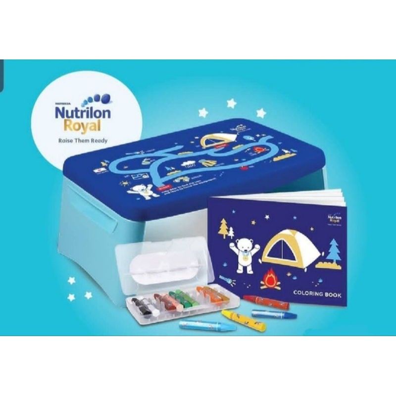MEJA BELAJAR LIPAT ANAK / MEJA BERMAIN ANAK / MEJA LIPAT NUTRILON ROYAL / LEARNING TABLE SET NUTRILO