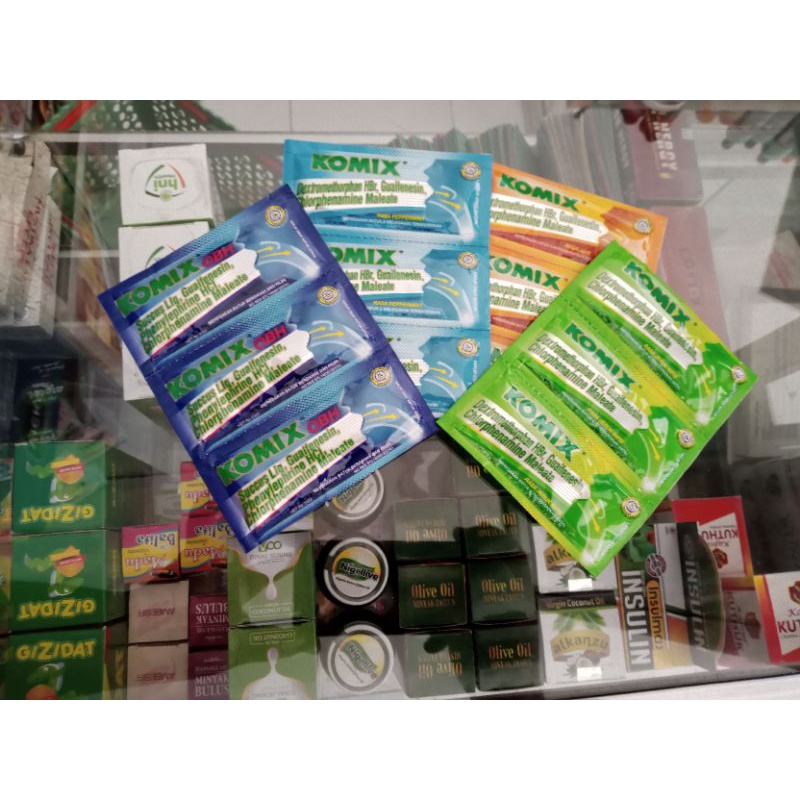 KOMIX SIRUP OBAT BATUK SACHET | Varian Komix OBH, Jahe, Jeruk Nipis, Peppermint