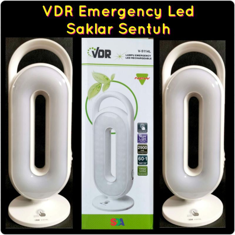 VDR Emergency Portable Lamp LED Sentuh V 5114L