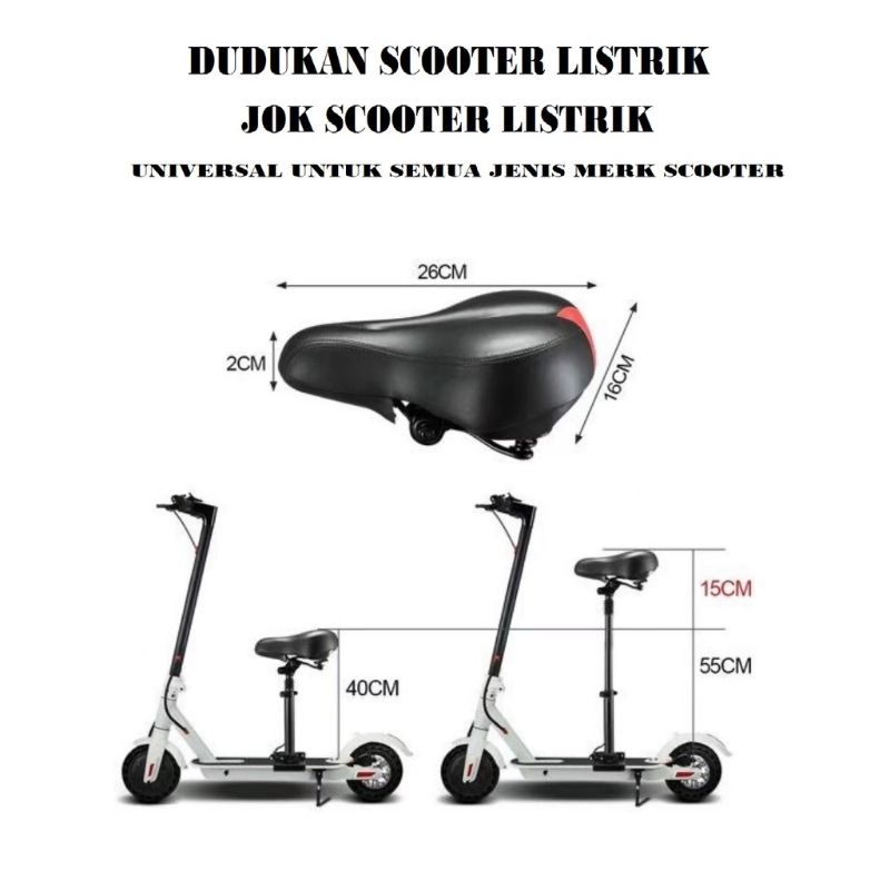 HARGA GROSIR!! BANGKU SKUTER LISTRIK 8,5 INCH / FOLDING SEAT SCOOTER ELECTRIC TERMURAH!! / SADEL SCOOTER LISTRIK XIAOMI