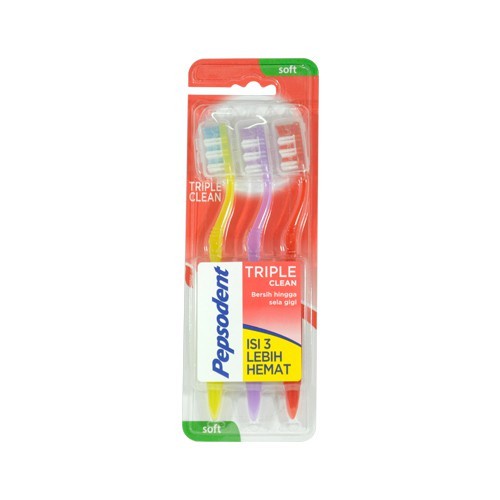 

Pepsodent Sikat Gigi Triple Clean Soft Multipack 3's