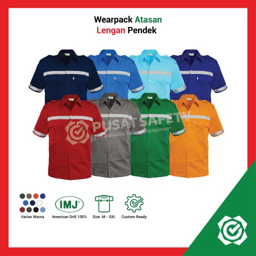 Baju Safety Atasan Lengan Pendek Wearpack IMJ M-2XL