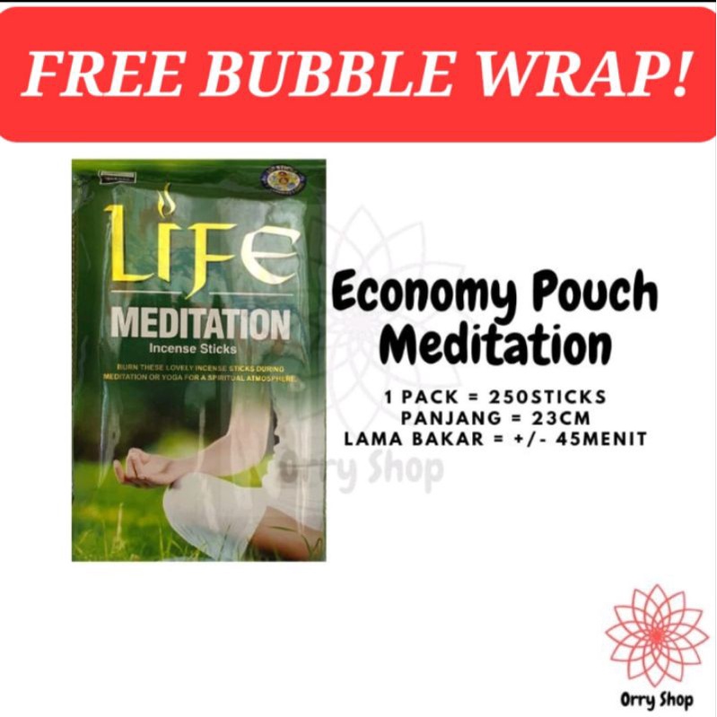 DUPA AROMATHERAPY LIFE MEDITATION INCENSE STICK ECONOMY PACK MERK DARSHAN ISI 250 BATANG
